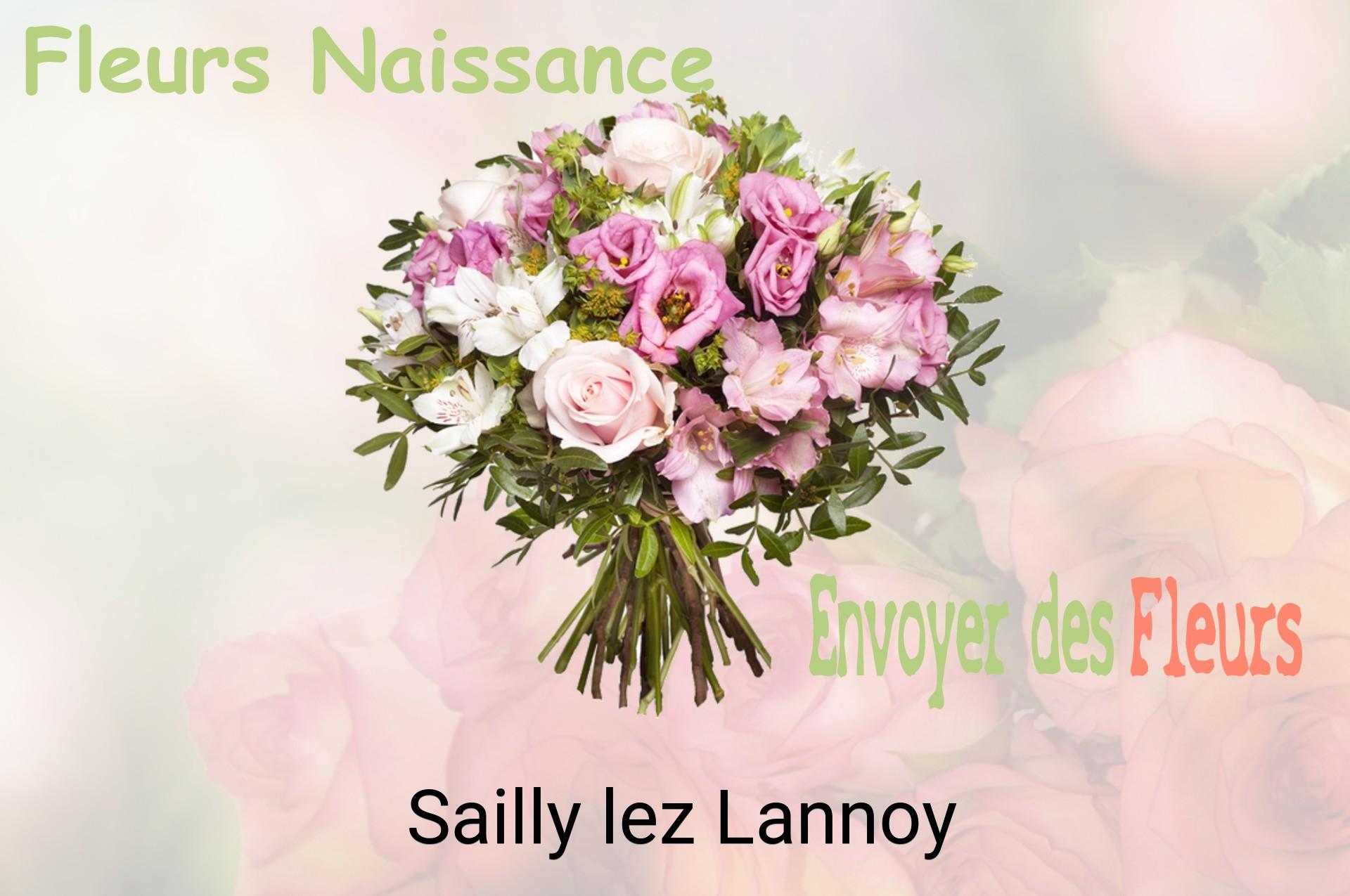 Bouquet de fleurs de naissance livré à Sailly-lez-Lannoy
