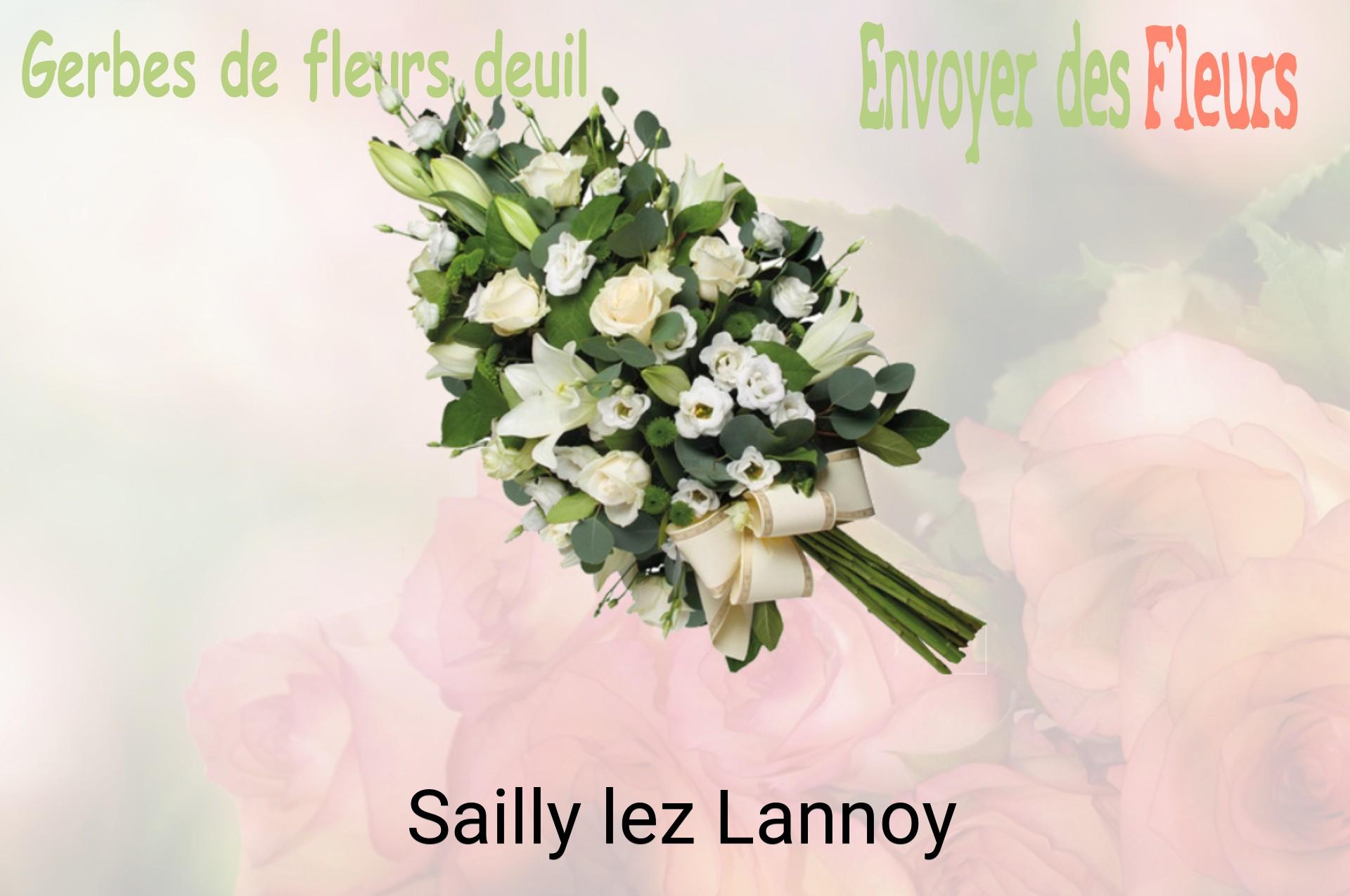 Gerbe de fleurs de deuil livrée à Sailly-lez-Lannoy